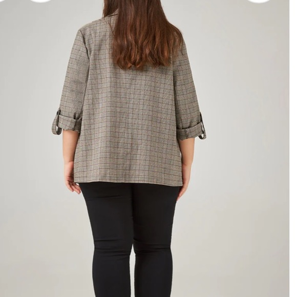 NWT 89 TH & Madison plaid suit, fall and spring jacket rolled cuffs 1X - Picture 3 of 15